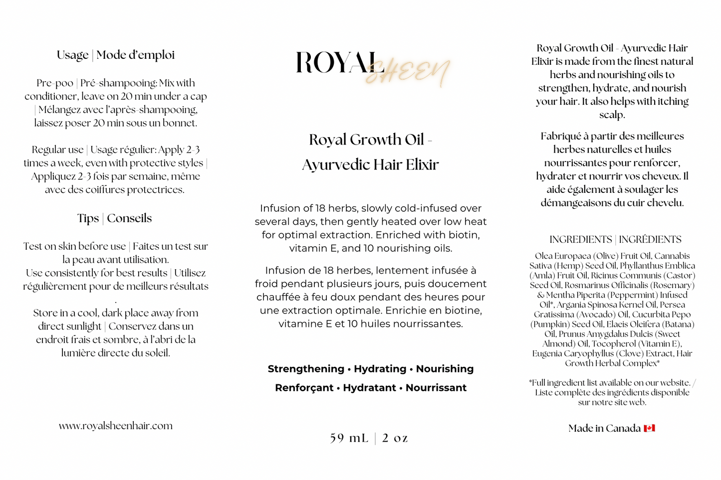 Royal Growth Oil - Ayurvedic Hair Elixir