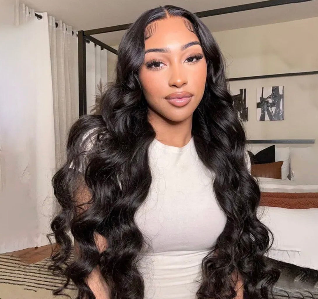 4 x 4 Natural Color Body Wave HD Virgin Wig | 200 % Density