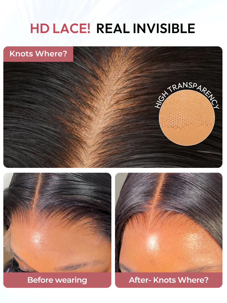 HD 5 x 5 Virgin Closure Wigs | 200 % Density - Glueless