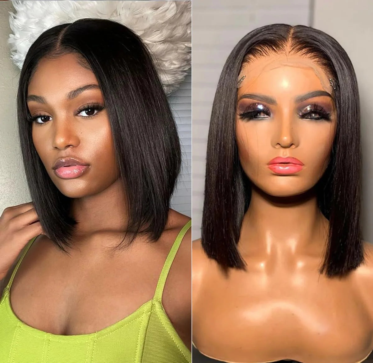 HD 6 x 6 Virgin Closure Wigs | 200 % Density - Glueless