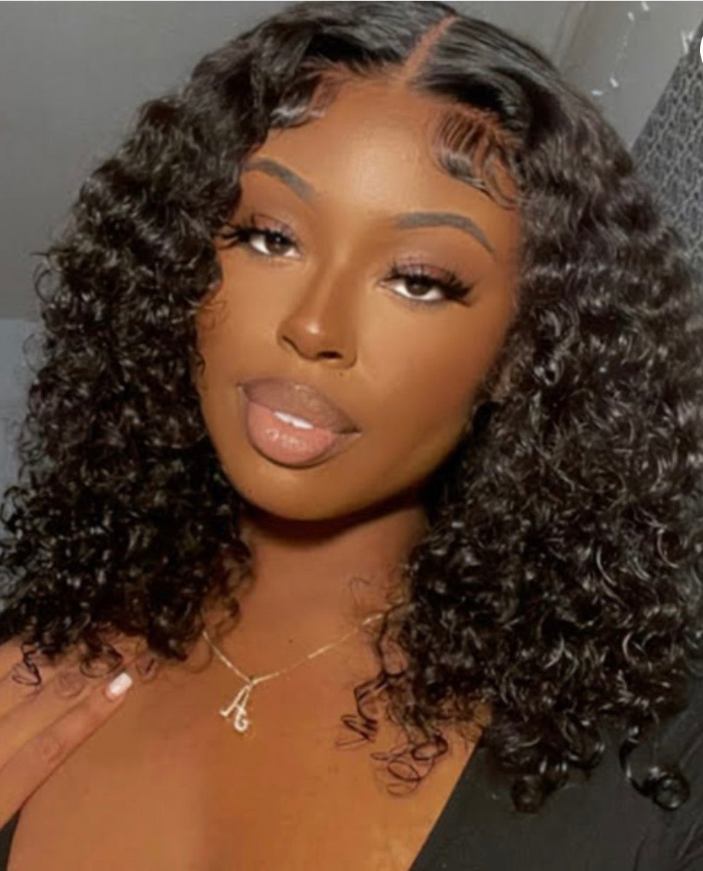 5 x 5 Natural Color Deep Curly HD Virgin Wig | 200 % Density